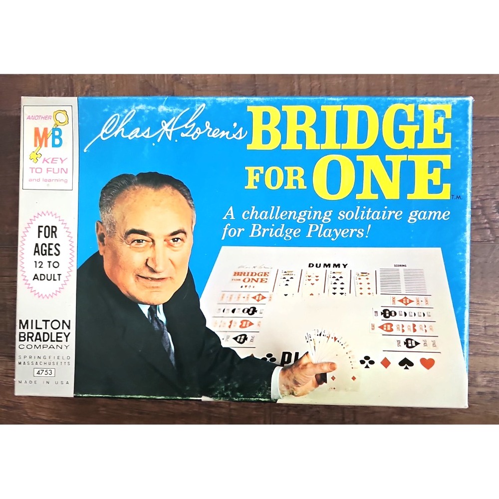 VTG 1967 Milton Bradley Bridge For One Game Complete Unused Solitaire Box